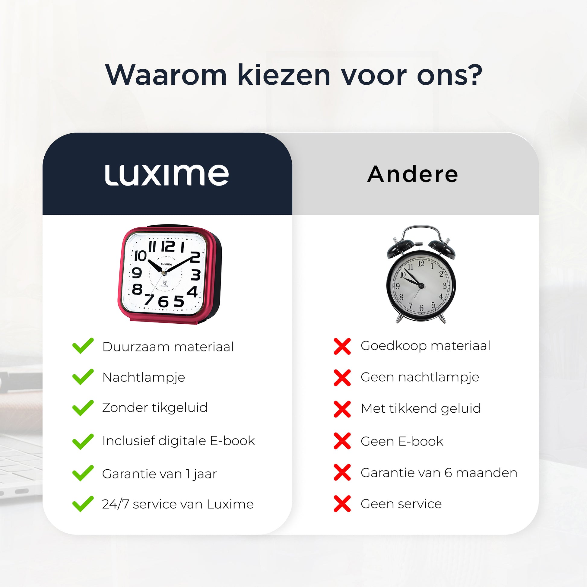 luxime-analoge-wekker-rood-vergelijking-voordelen