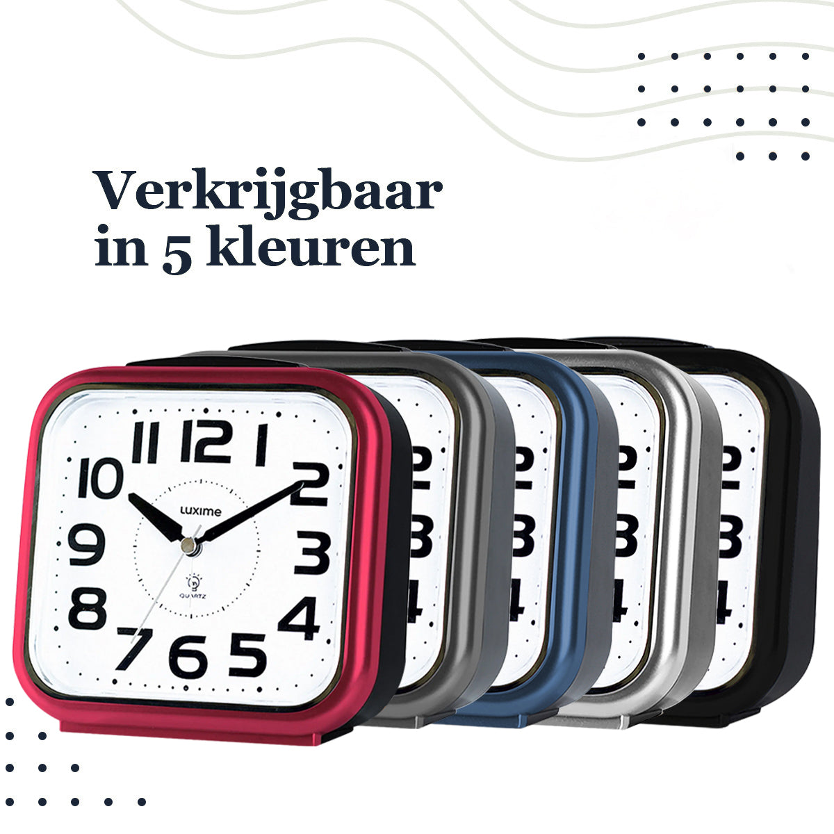 luxime-analoge-wekker-verkrijgbaar-in-5-kleuren-rood