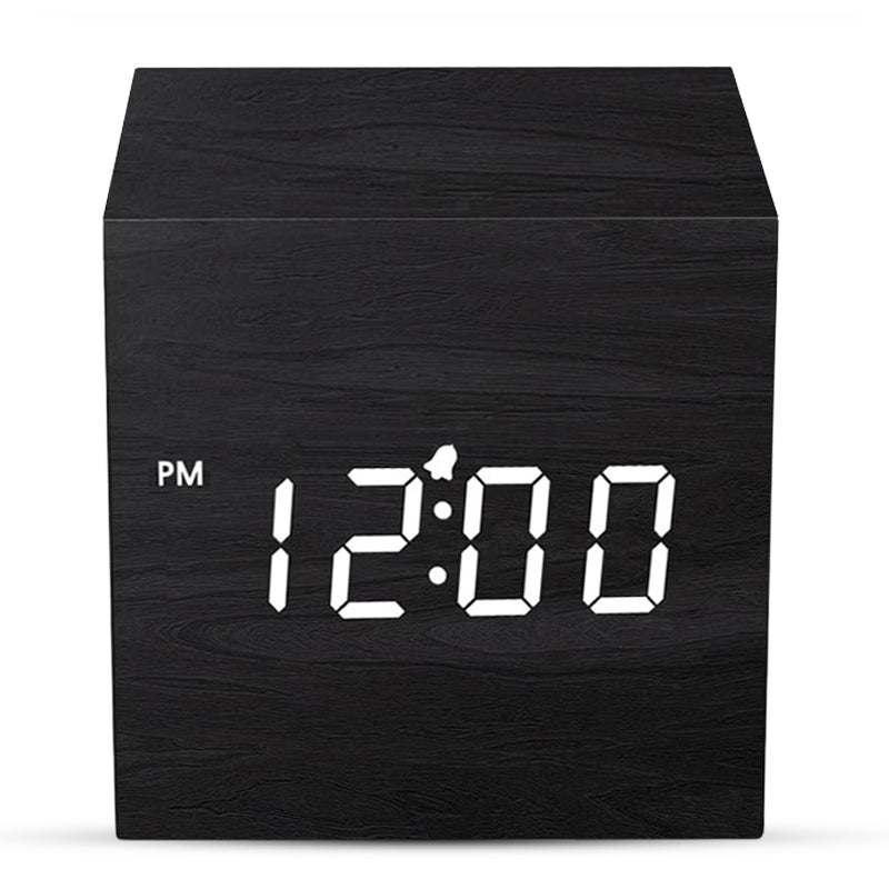 Luxime digitale wekker zwart met helder LED display voor op het nachtkastje