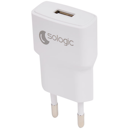 USB adapter met 2 poorten (USB-A en USB-C) geschikt voor aansluiting van wekker op netstroom